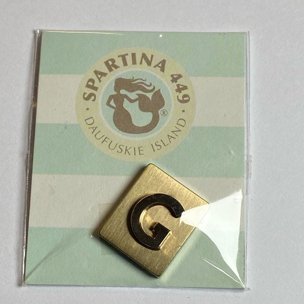 New Old Stock Spartina 449 Magnetic Accessories Golden Letter G Charm